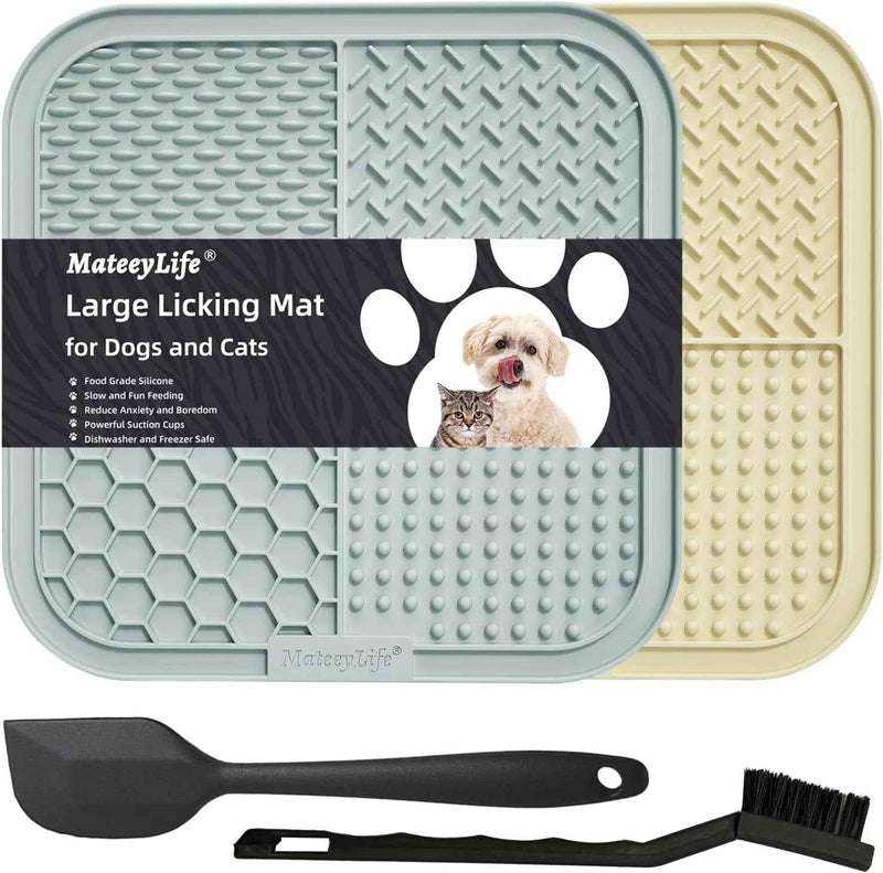 Lick Mat for Dogs & Cats (2-Pack) — Calm, Enrichment & Slow Feeding