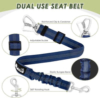 Dog Car Harness & Seat Belt Set — 2-in-1 Safety Buckle for Travel
