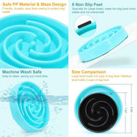 Large Slow Feeder Bowl for Dogs — Non-Slip Maze Design for Healthy Eating