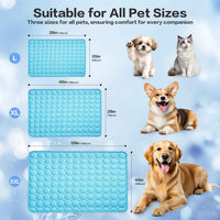 Dog & Cat Cooling Mat — Pressure-Activated, Washable & Non-Slip