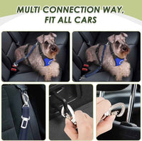 Dog Car Harness & Seat Belt Set — 2-in-1 Safety Buckle for Travel